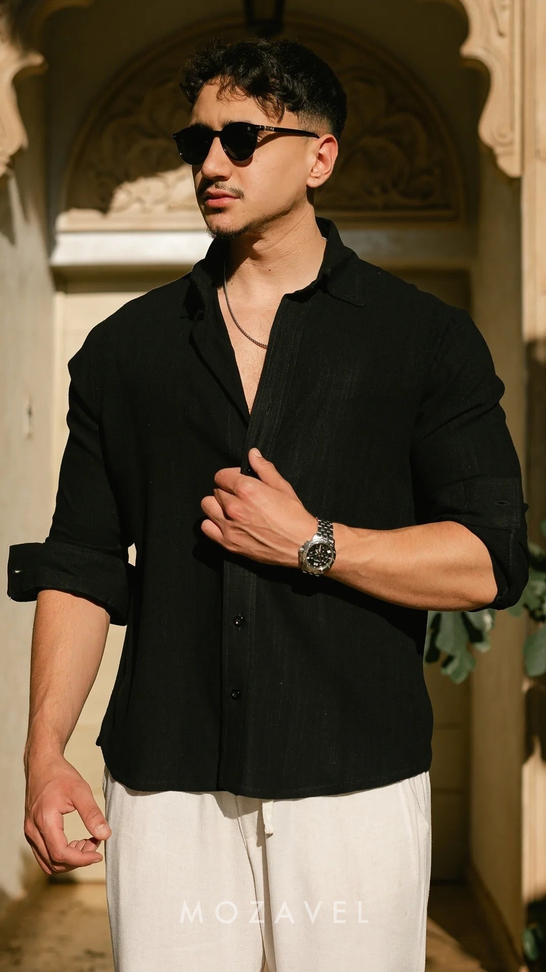Herren Leinenhemd „Lino“ – Premium Schwarz