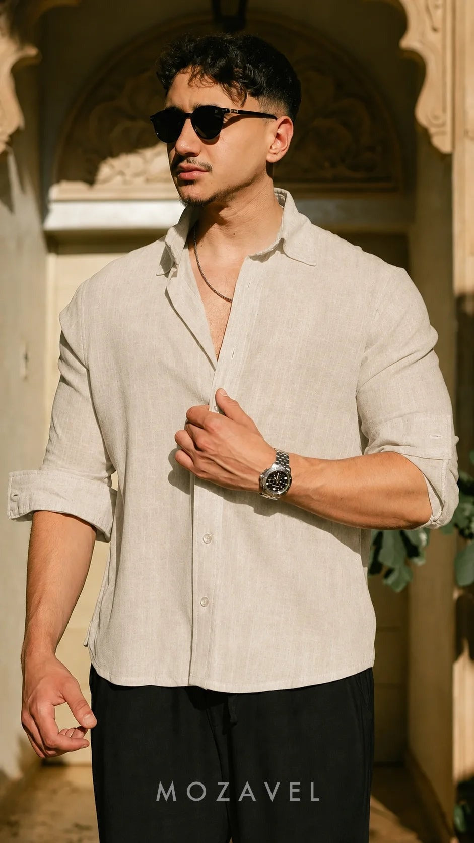 Herren Leinenhemd „Lino“ – Premium Beige