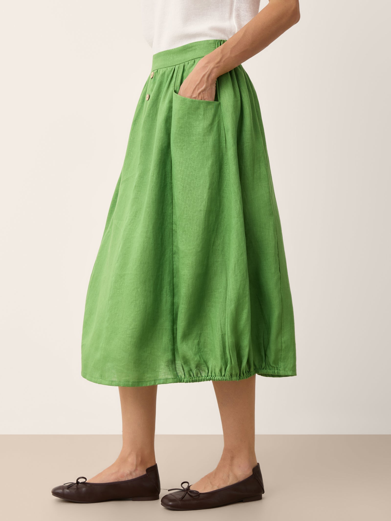Linnen Bubble Rok Dames