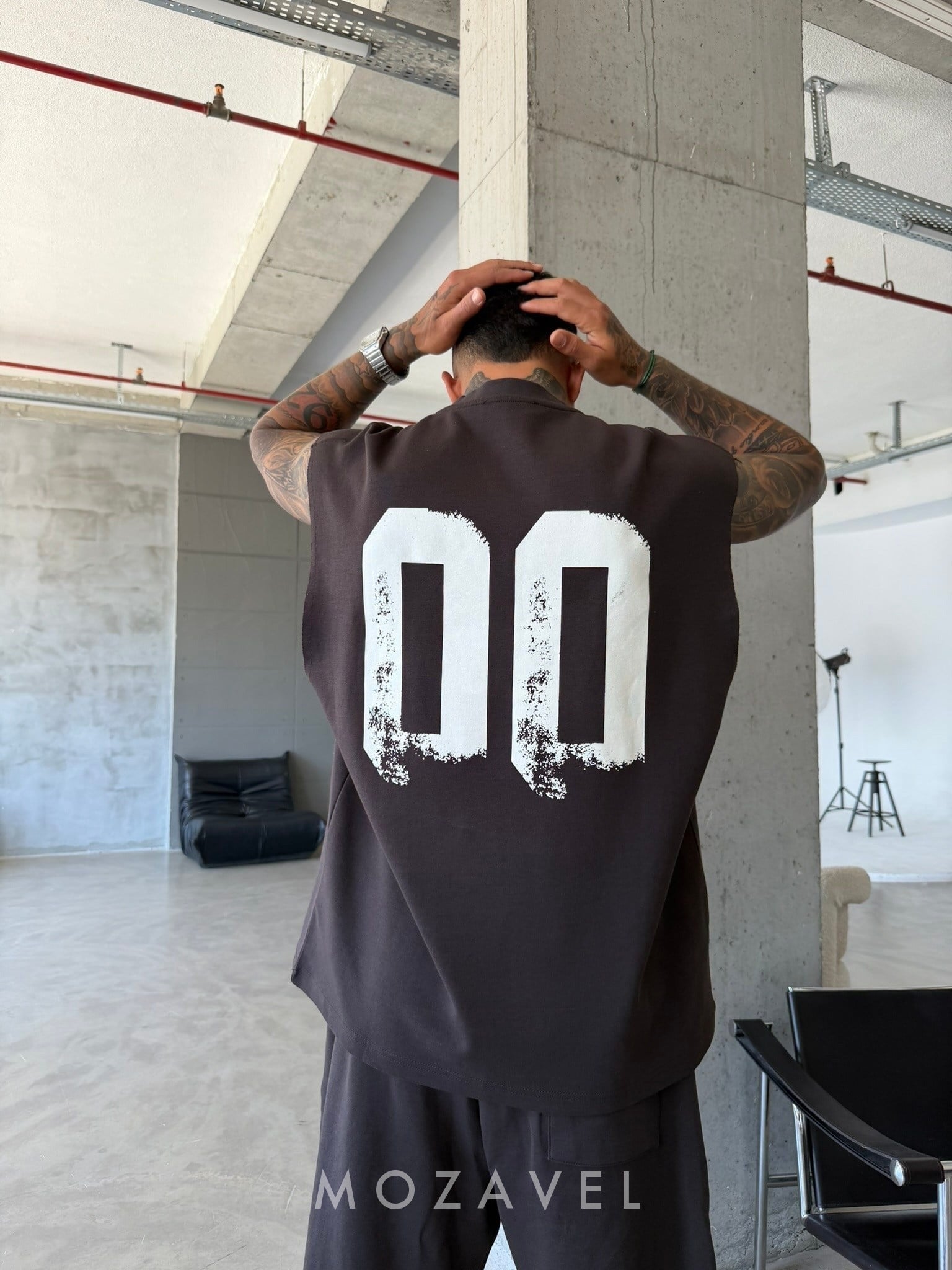 Herren Set „Double Zero“ – Tank & Shorts Petrolgrau