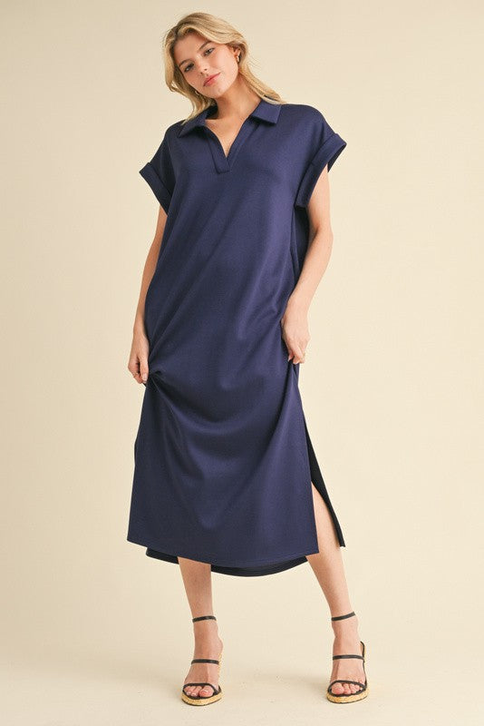 #Farbe_Marineblau mit Kragen, Oversized