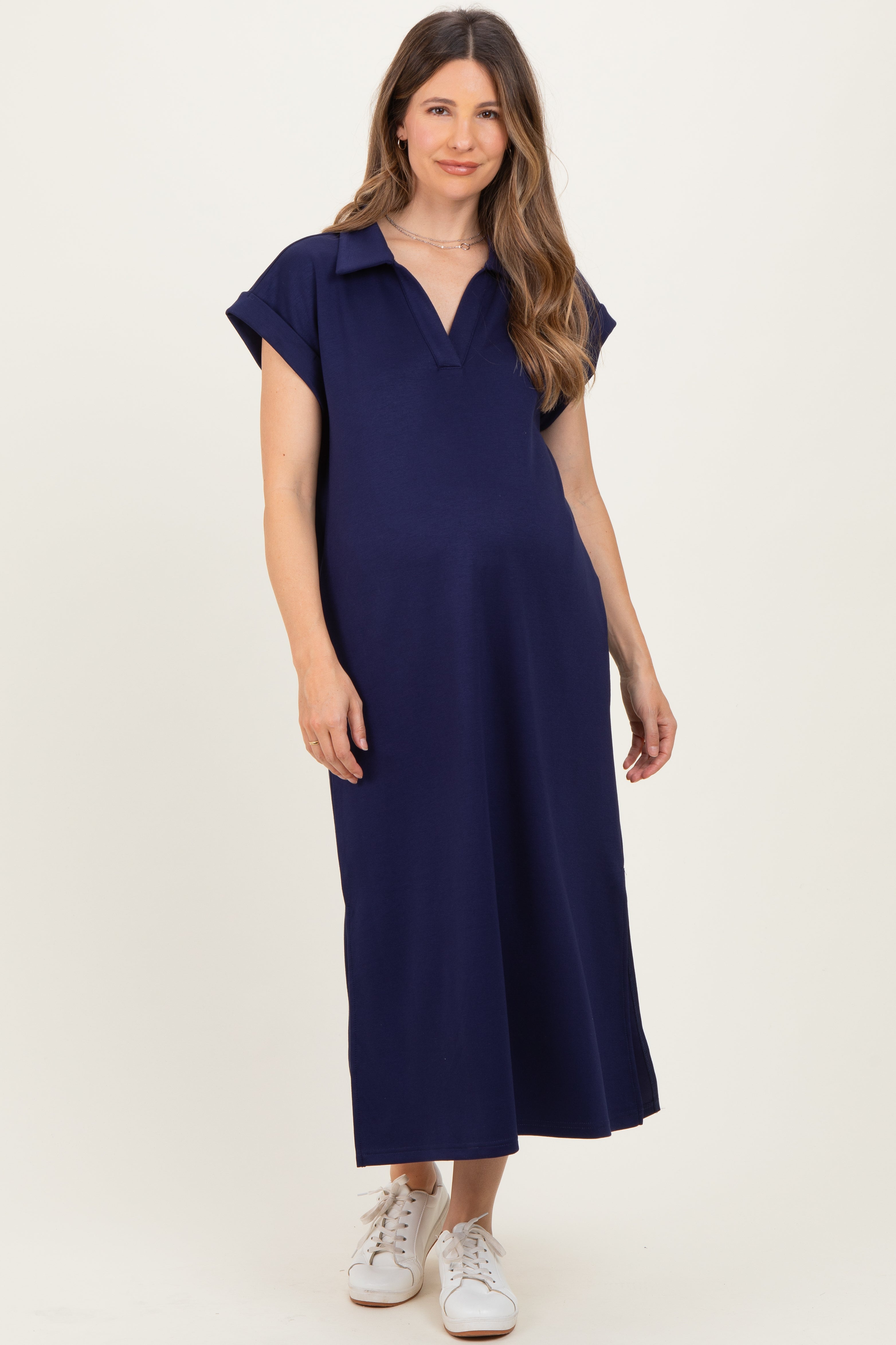 #Farbe_Marineblau mit Kragen, Oversized
