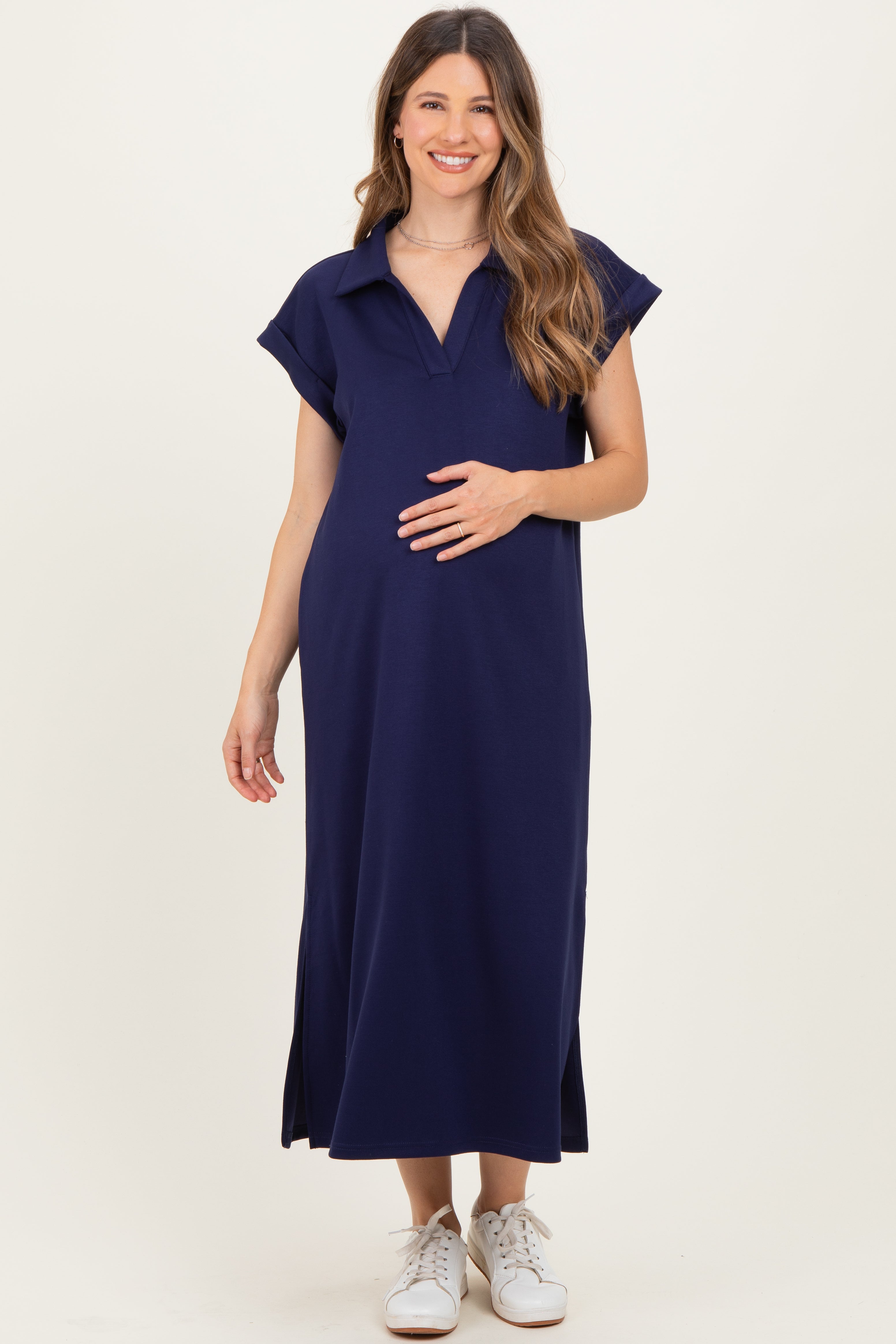 #Farbe_Marineblau mit Kragen, Oversized