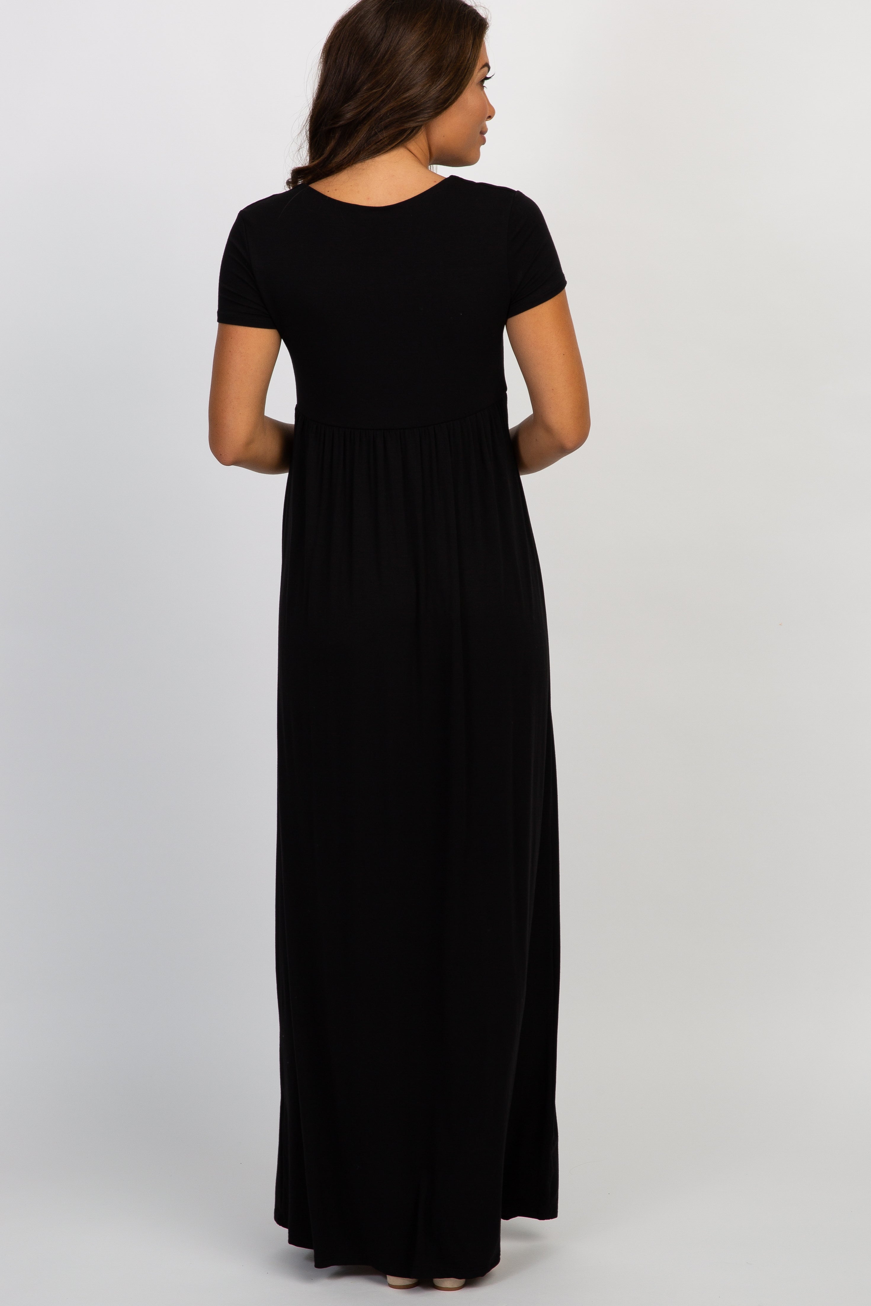 Drapiertes Umstands- und Still-Maxikleid