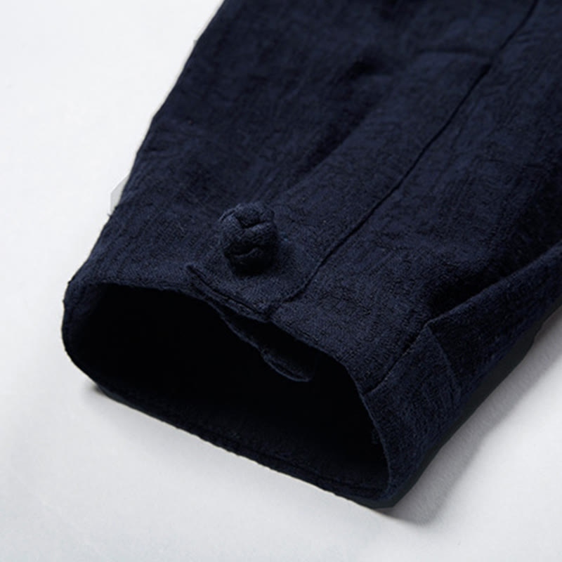 Einfarbige chinesische Tang-Anzugjacke, Herrenbekleidung