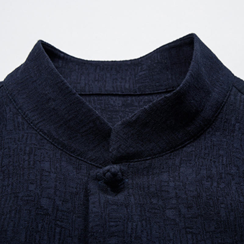 Einfarbige chinesische Tang-Anzugjacke, Herrenbekleidung
