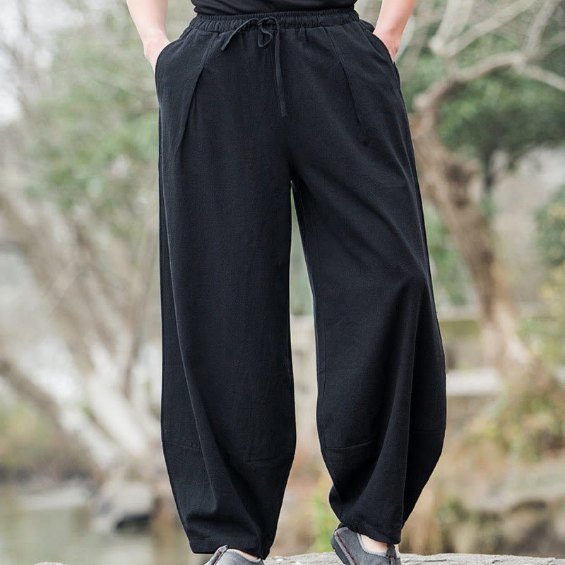 Schlichte, lässige Herren-Bloomer-Hose mit Taschen