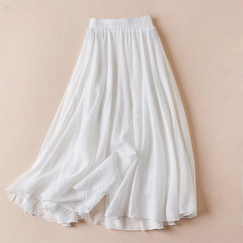 Vintage Damenrock in Unifarben mit hohem Bund