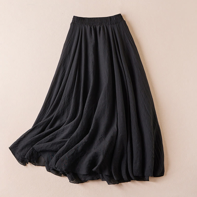 Vintage Damenrock in Unifarben mit hohem Bund
