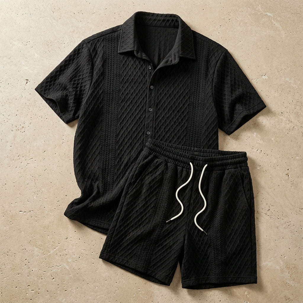 Ischia Jumpsuit für Damen mit Knopfleiste und Bindegürtel