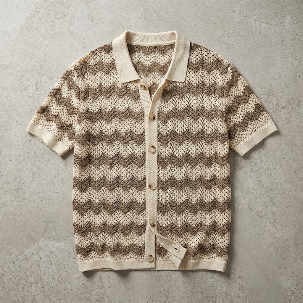 Ardenzo Strickjacke mit Struktur-Muster und Knopfleiste