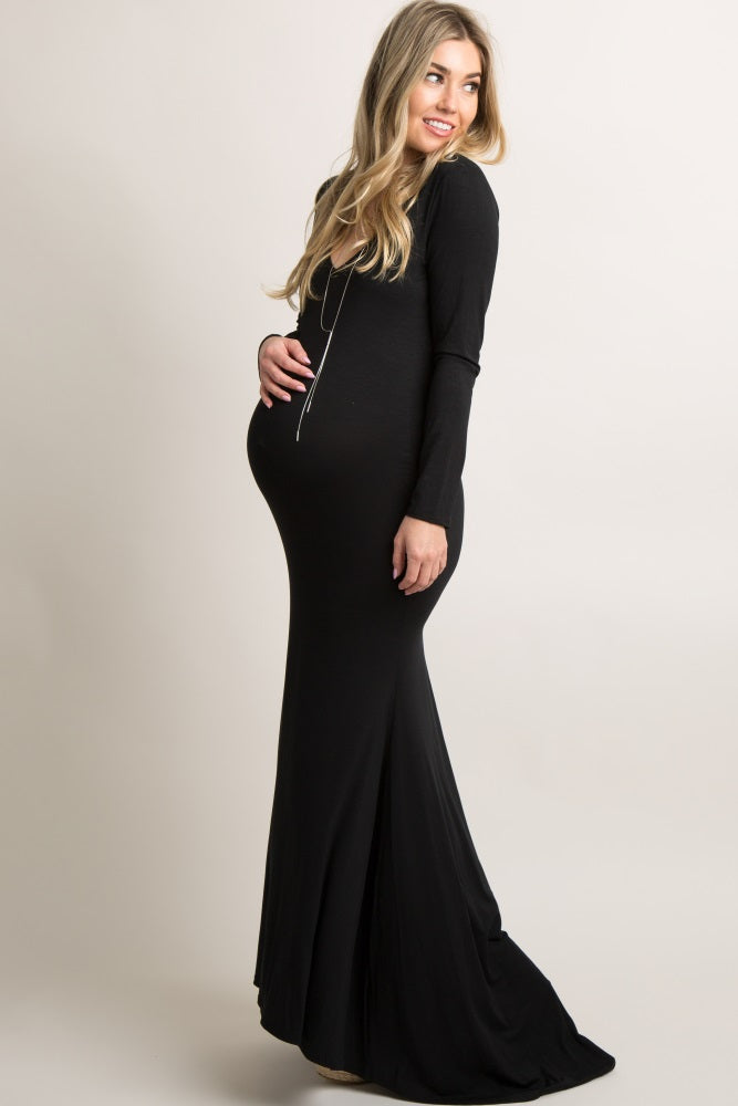 Umstandskleid mit langen Ärmeln für Fotoshootings