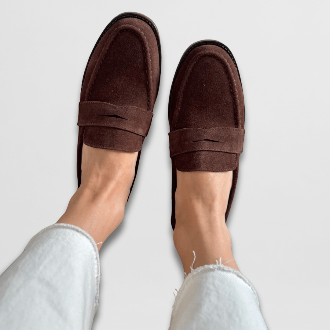 Komfort-Mokassins Damen Micaela | Ergonomische Schuhe aus Wildleder