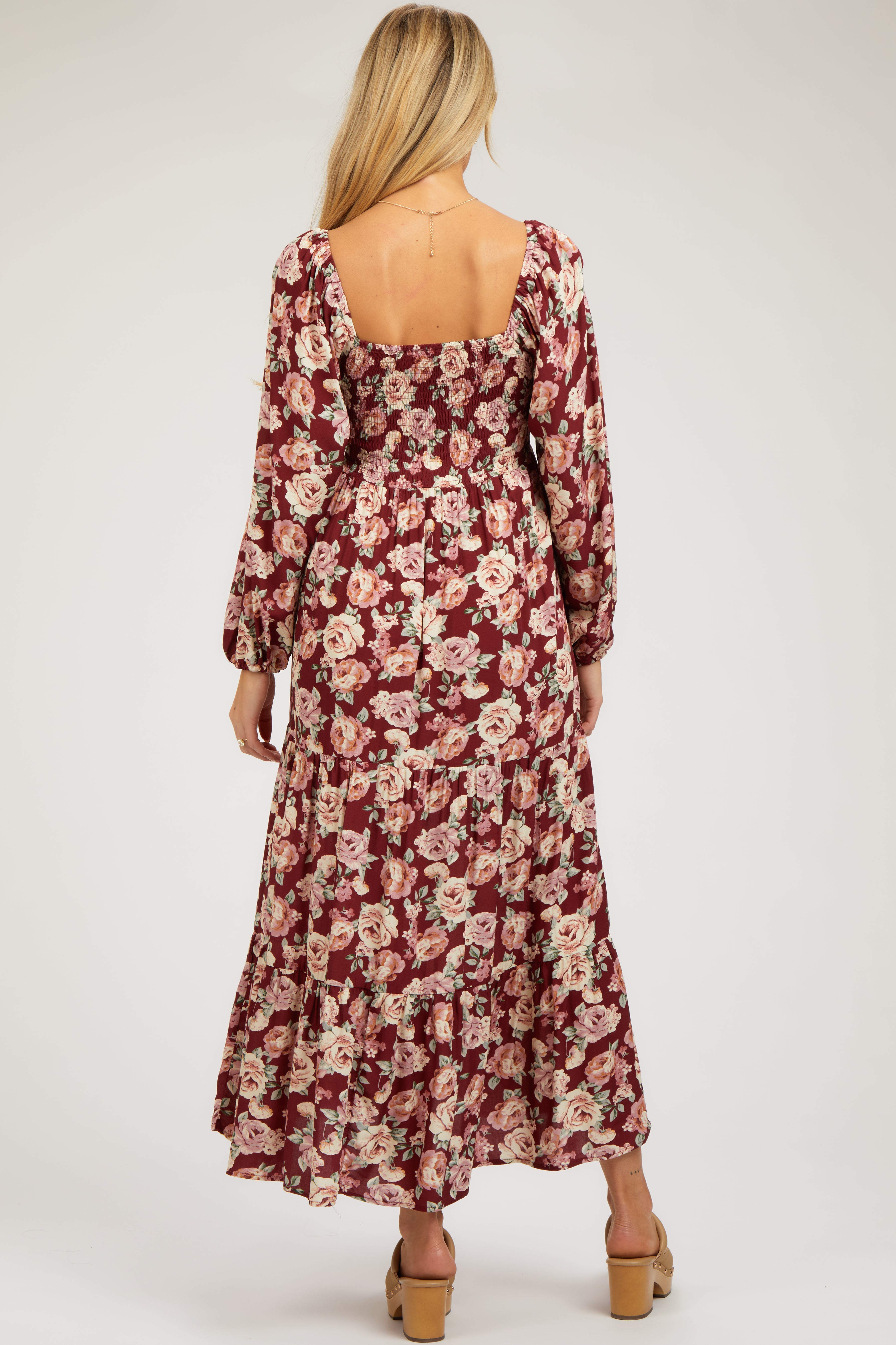 Umstandsmaxikleid Bordeaux