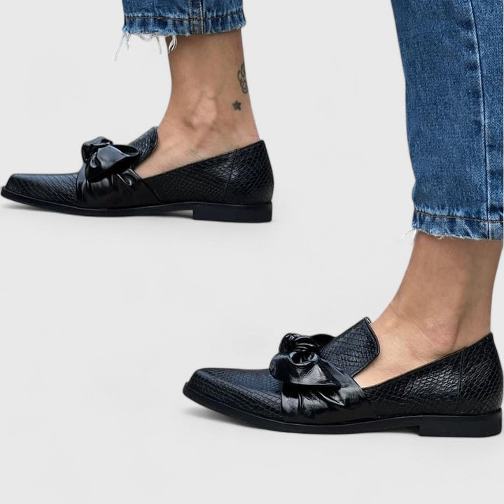 Komfort-Mokassins Damen Leandra | Ergonomisch mit Schleife Slip-On