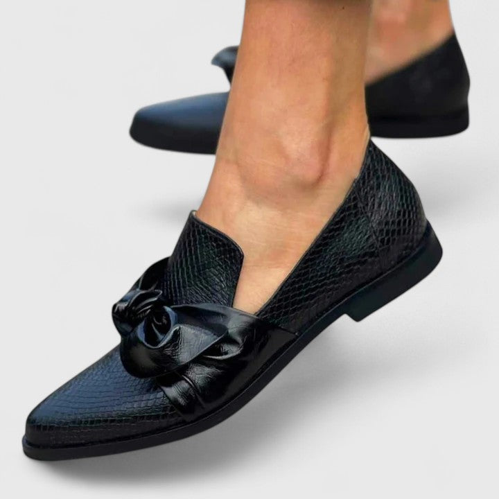 Komfort-Mokassins Damen Leandra | Ergonomisch mit Schleife Slip-On