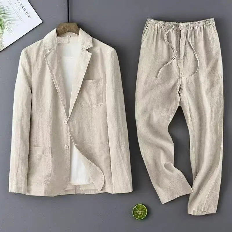 Linnen Set Heren Overhemd & Broek