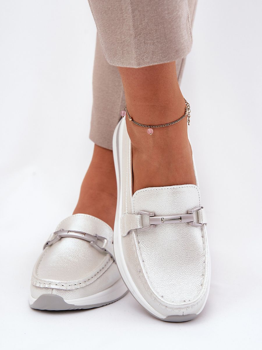 Komfort-Mokassins Damen Mia Flora, Kunstleder Slip-On Loafer