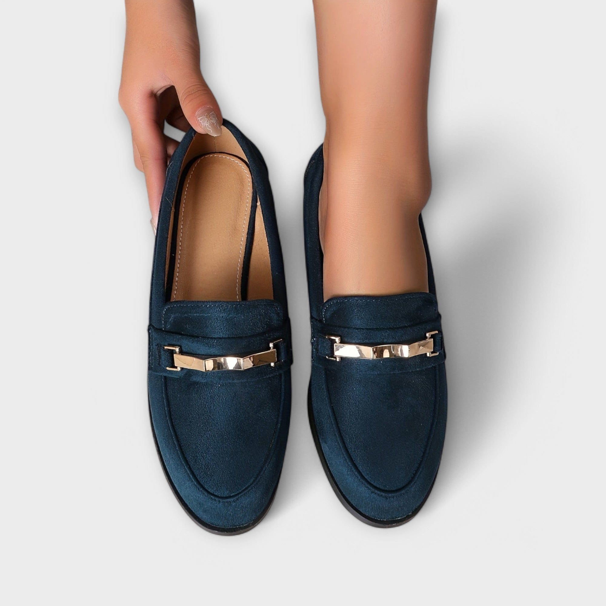 Wildleder-Mokassins Damen Fedra Lea, Weiche Slip-On
