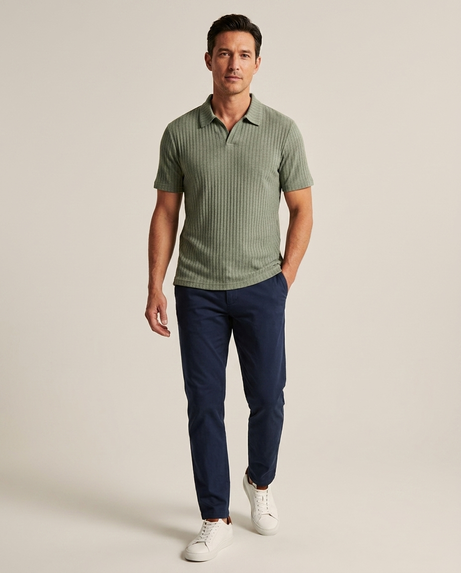 Gebreid Poloshirt Heren