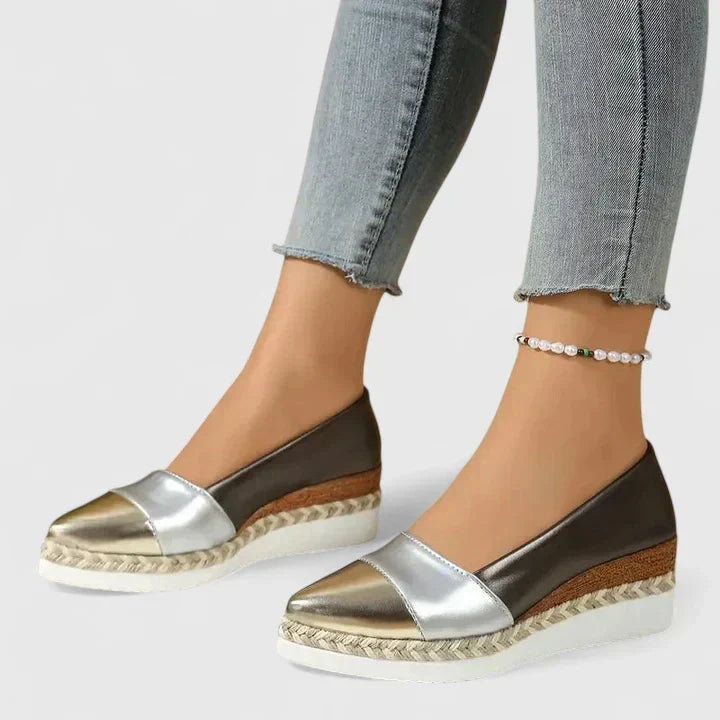 Ergonomische Komfort-Mokassins Damen Giacinta, bequeme Schuhe mit Einlage