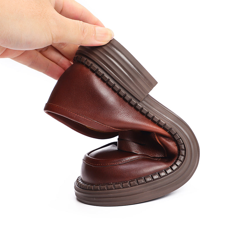 Ergonomische Komfort-Mokassins Damen Fara Pia aus Leder für den täglichen Komfort