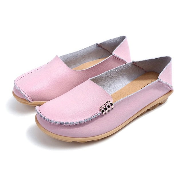 Bequeme Slipper für Damen aus Leder-Optik