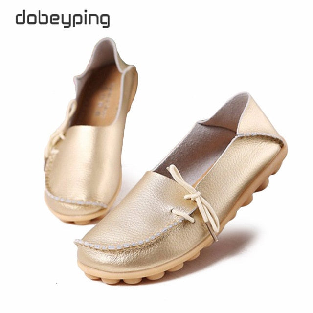Damen Leder-Loafer mit Schleife