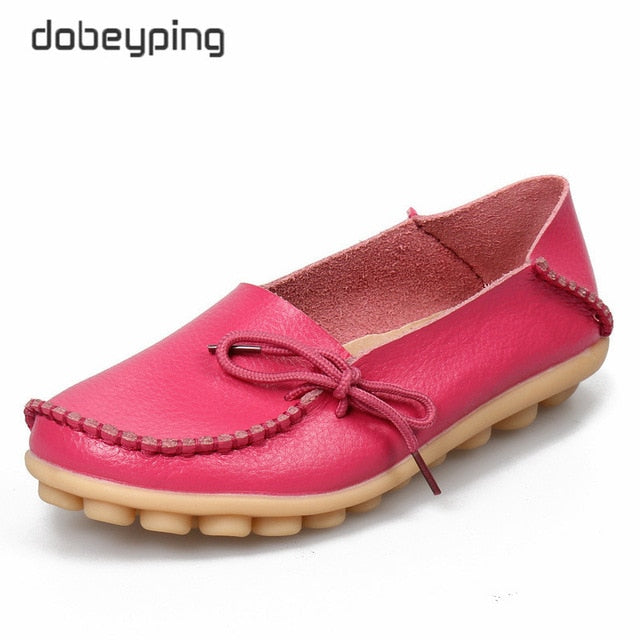 Damen Leder-Loafer mit Schleife