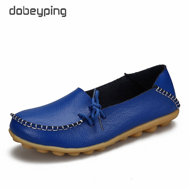 Damen Leder-Loafer mit Schleife