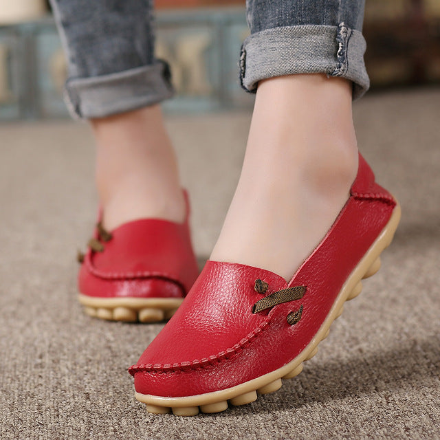Damen Leder-Loafer im Casual-Stil