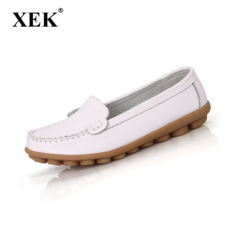 Bequeme Damen Slipper in Leder-Optik