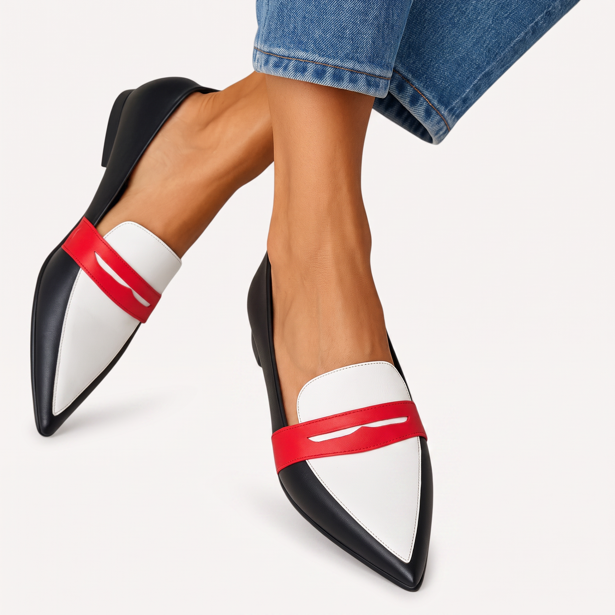 Komfort-Mokassins Damen Alda Alba, bequeme Slip-Ons