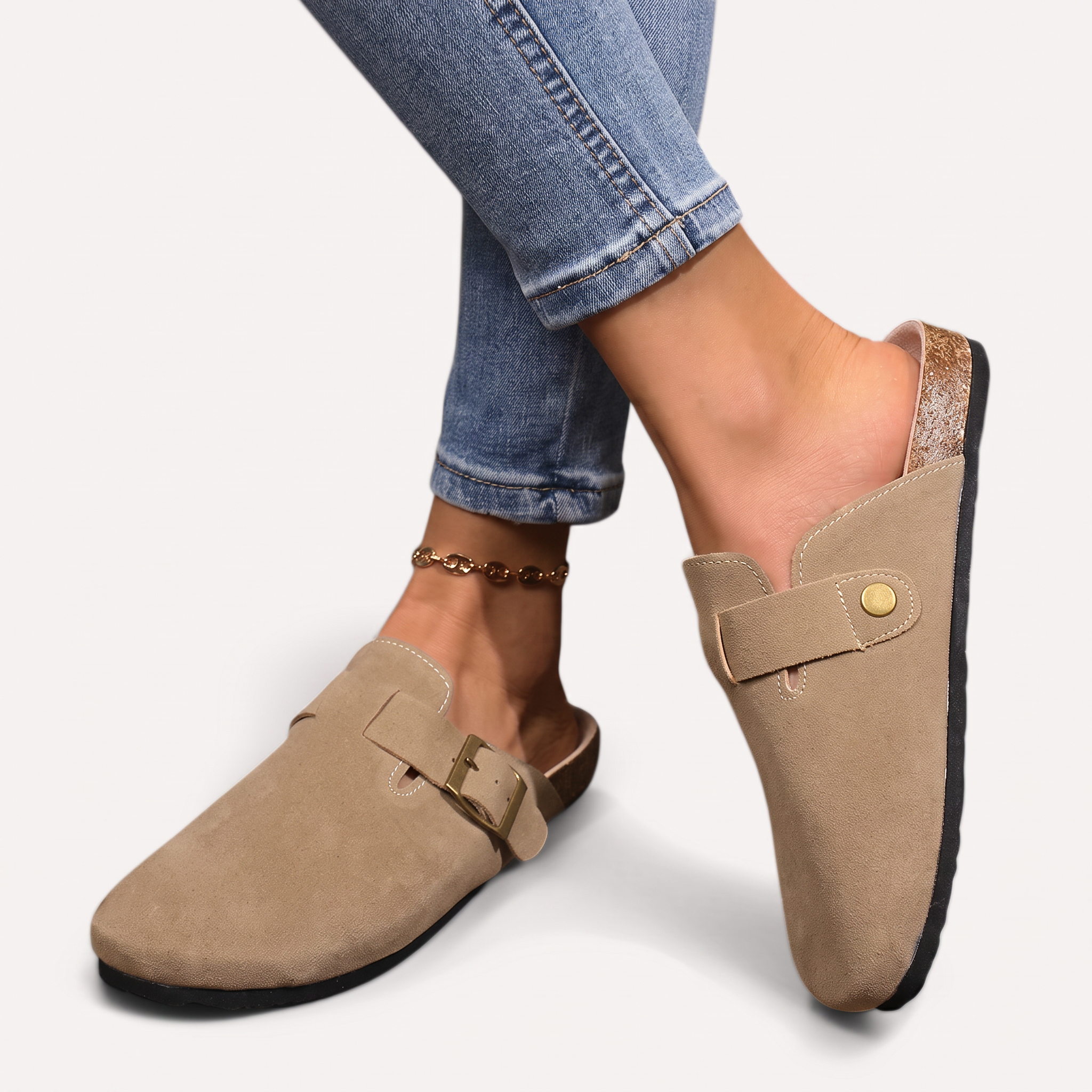 Leder-Mokassins Damen Nilde Luce, ergonomisch, sicherer Schritt