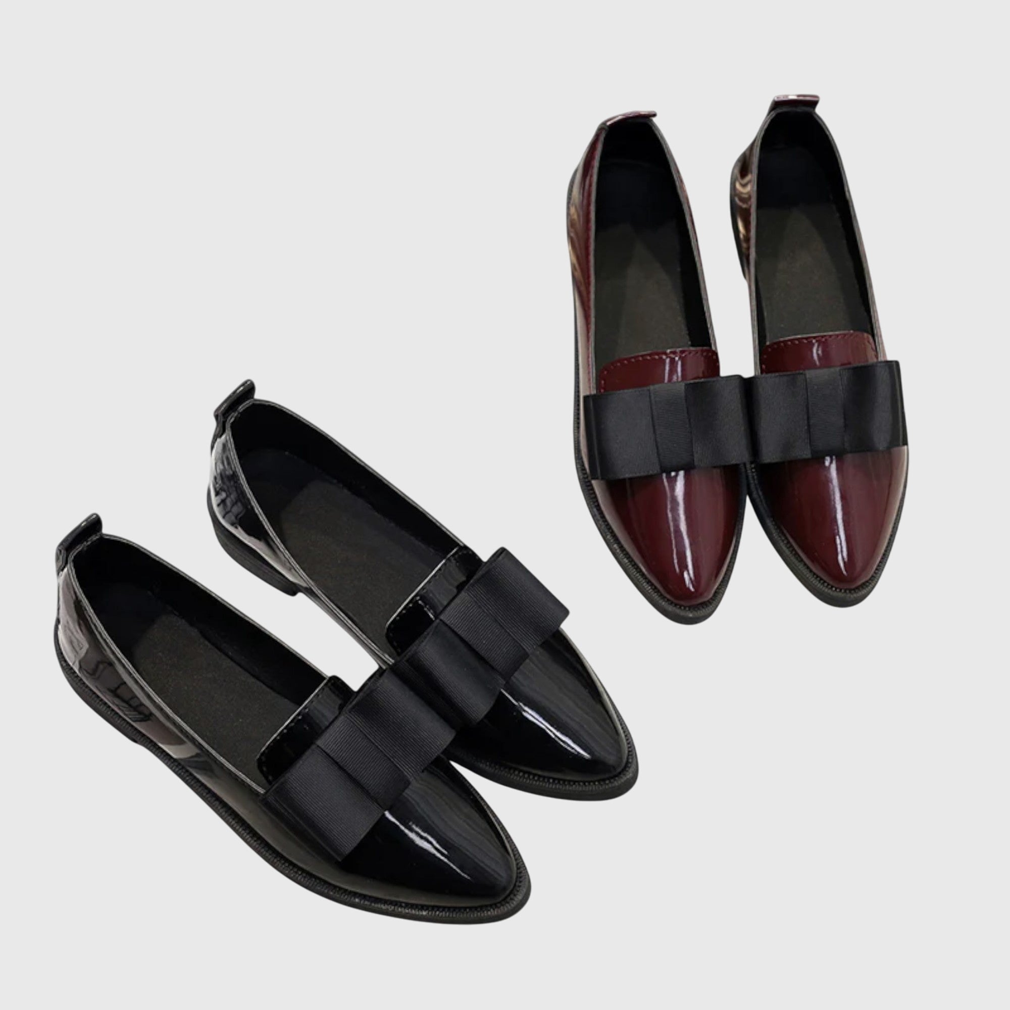 Klassische Komfort-Mokassins Damen Lina Laura, Slipper mit Schleife