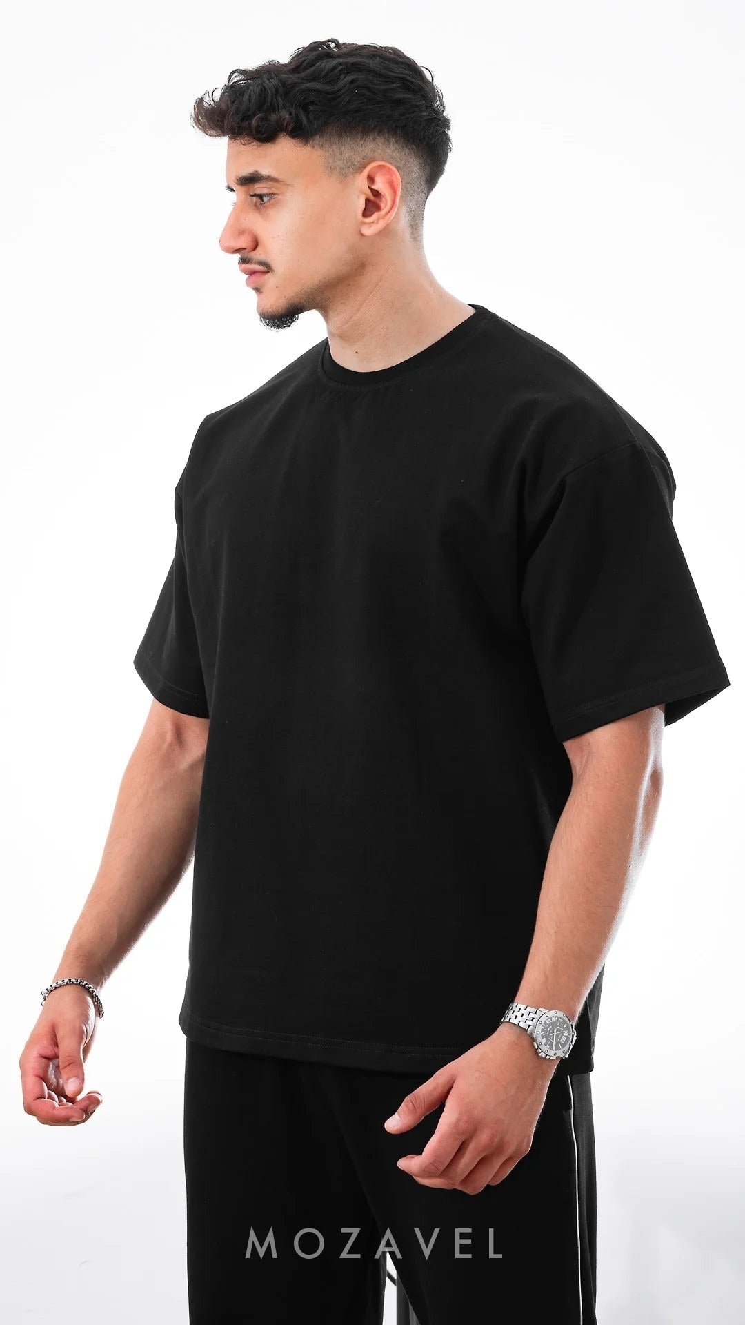 Herren Oversize T-Shirt „Basic“ Schwarz