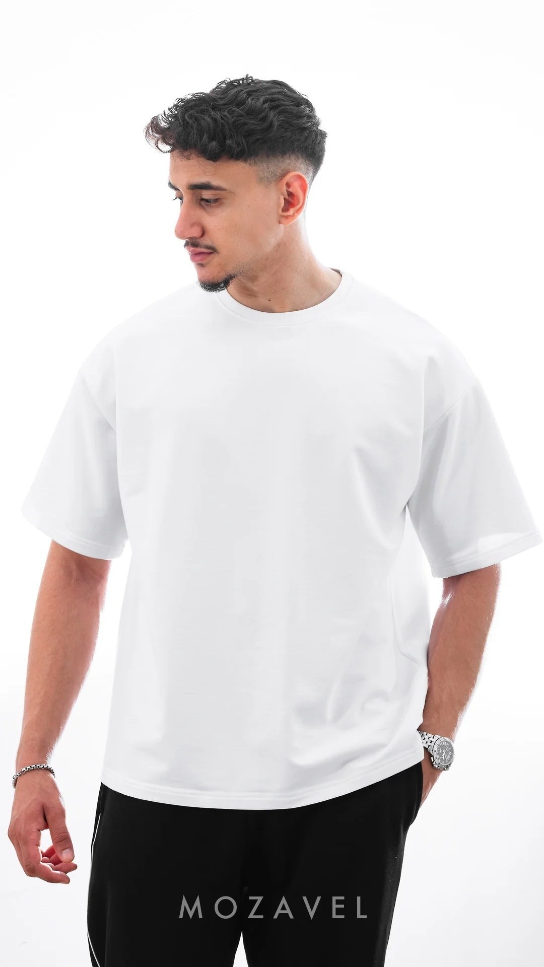 Herren Oversize T-Shirt „Basic“ Weiß