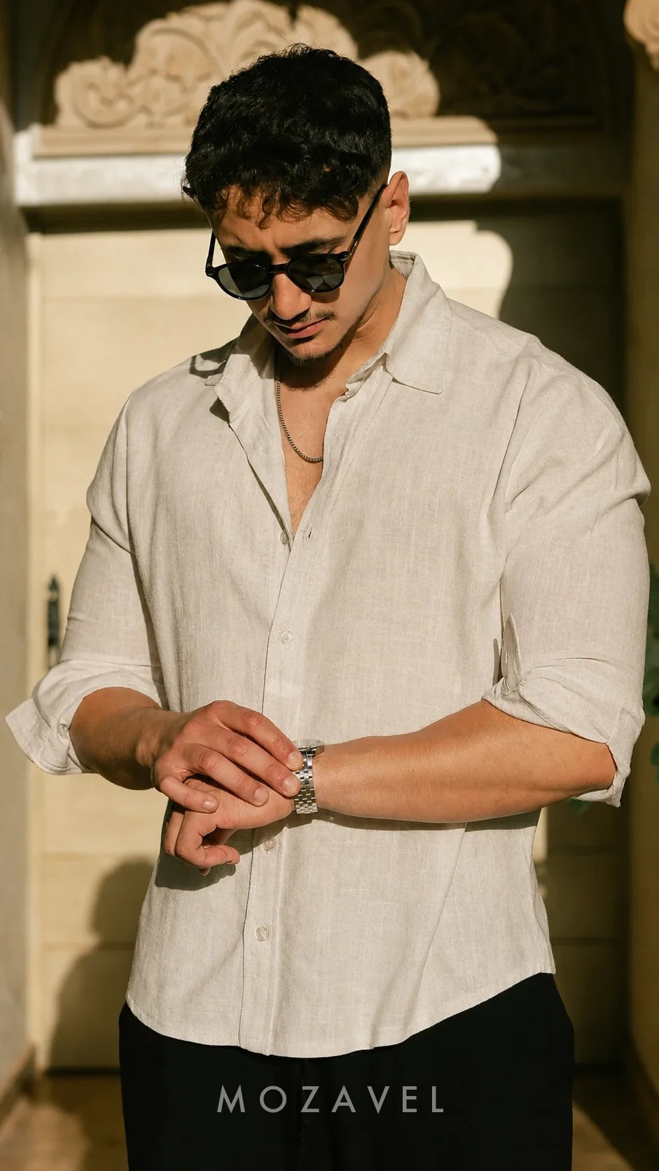 Herren Leinenhemd „Lino“ – Premium Beige