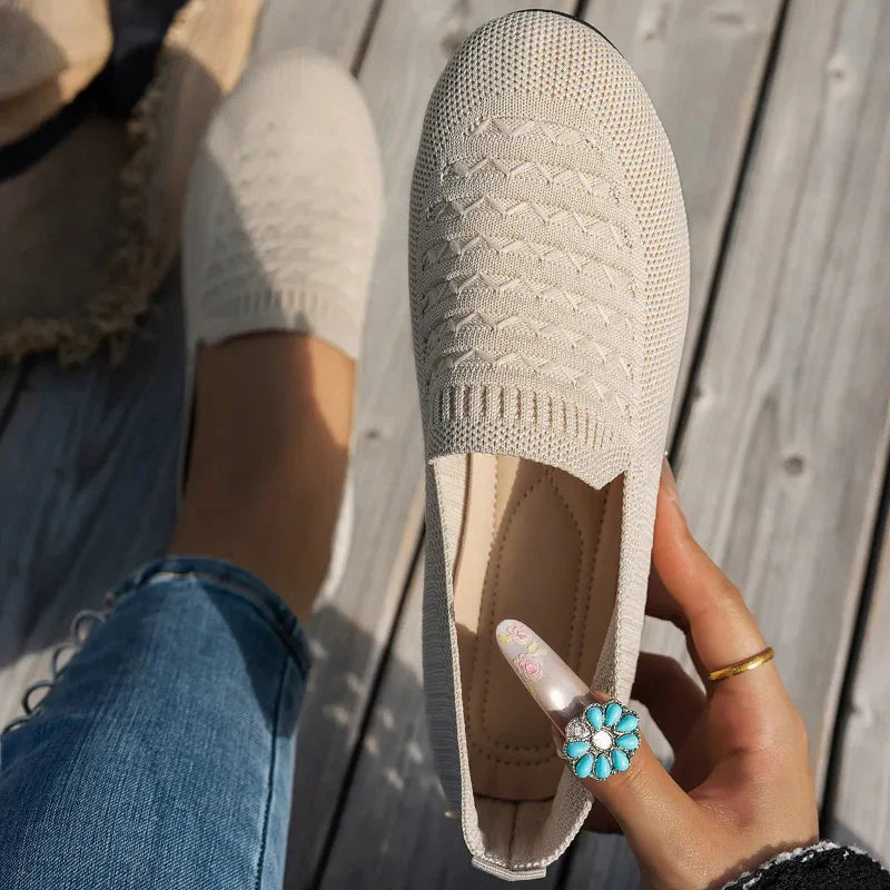 Ergonomische Komfort-Mokassins Damen Fara Mia, weiche Slipper