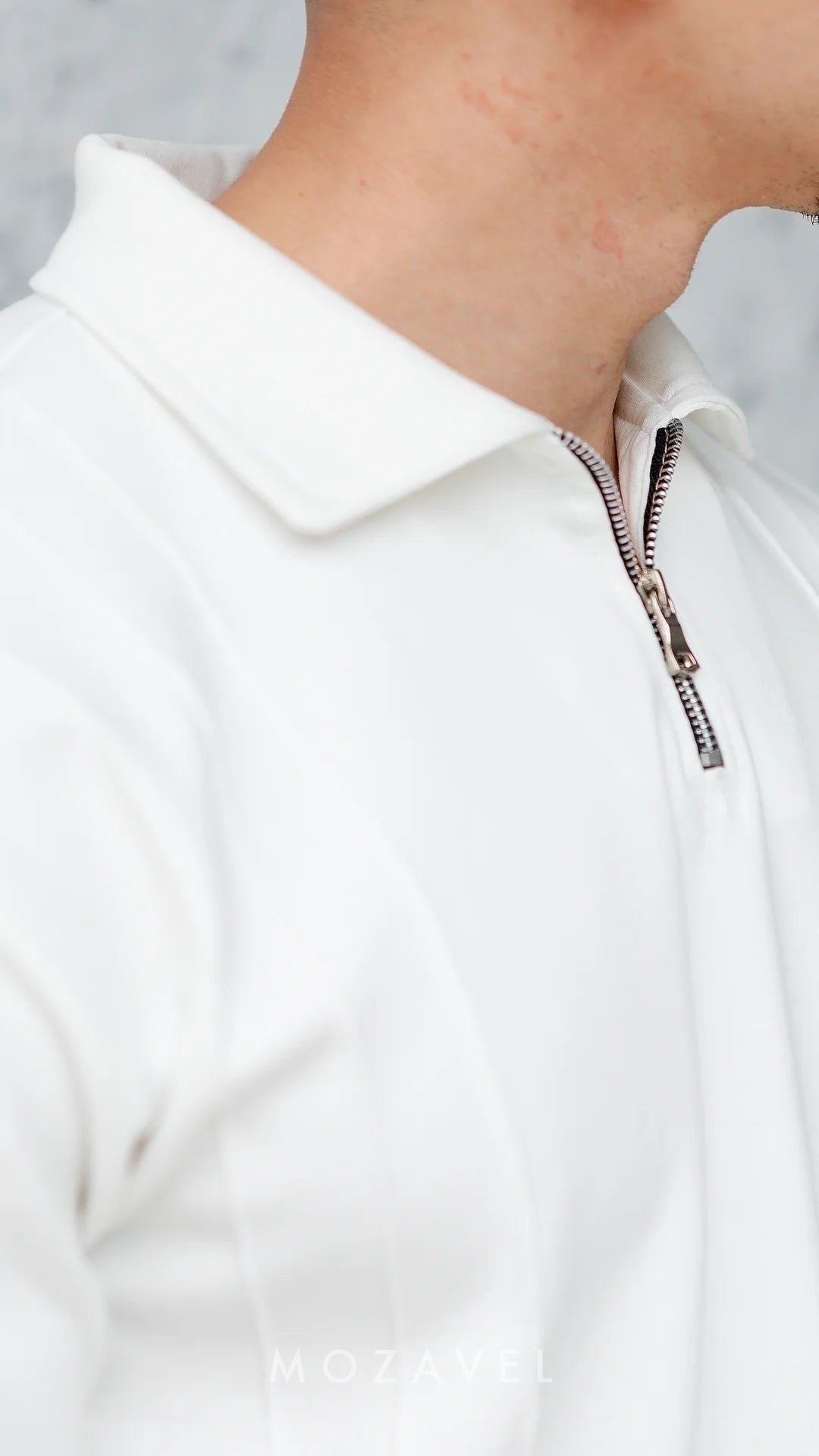Herren Set „Vento“ – Zip-Poloshirt & Hose, Weiß None