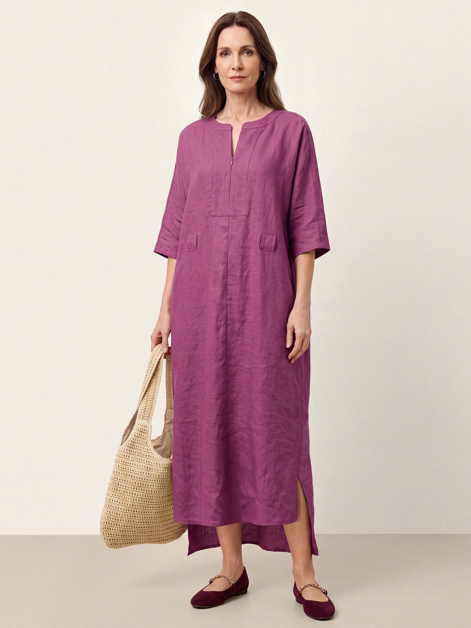 Linnen Maxi-jurk Dames