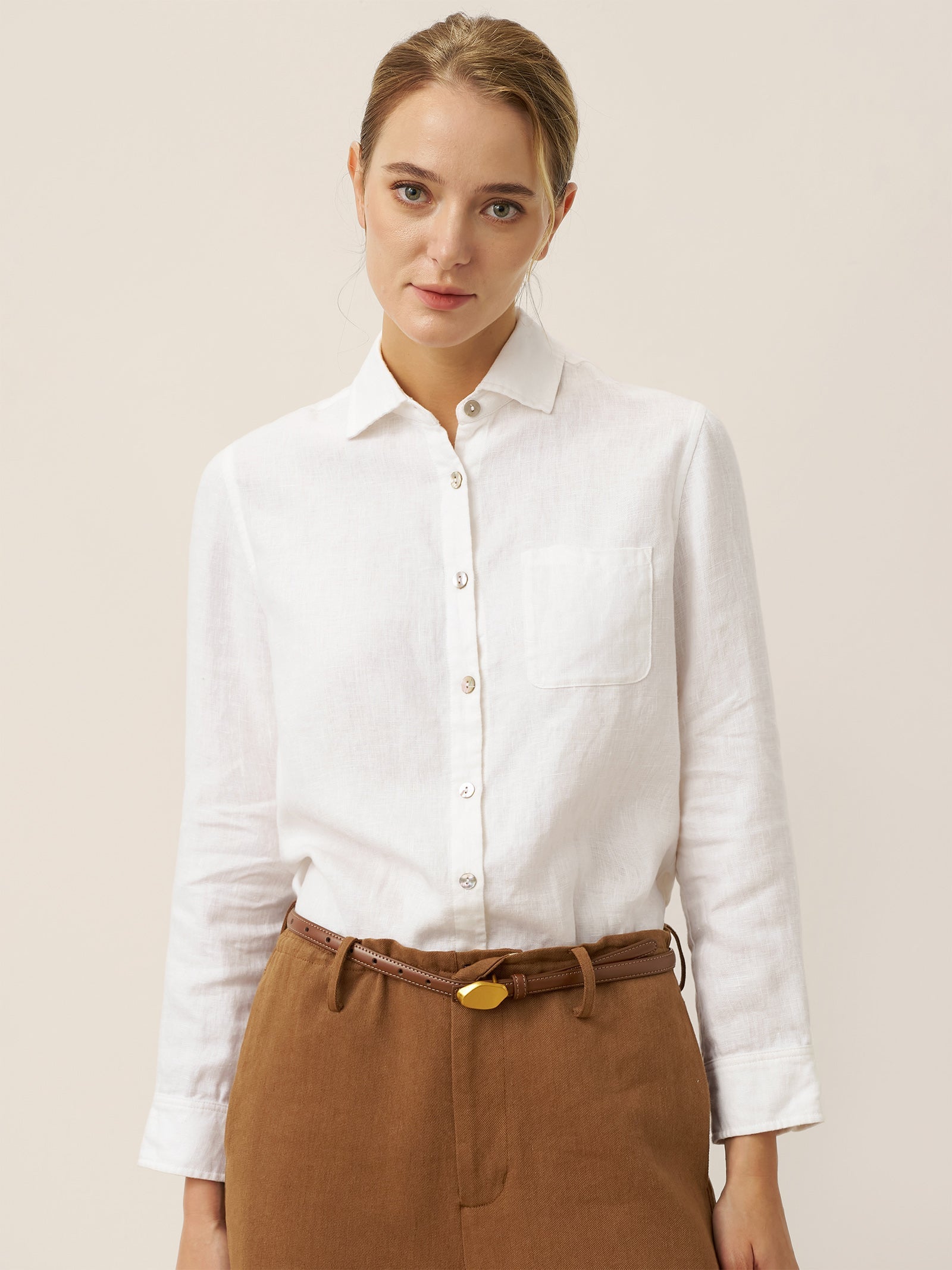 Klassieke Linnen Blouse Dames