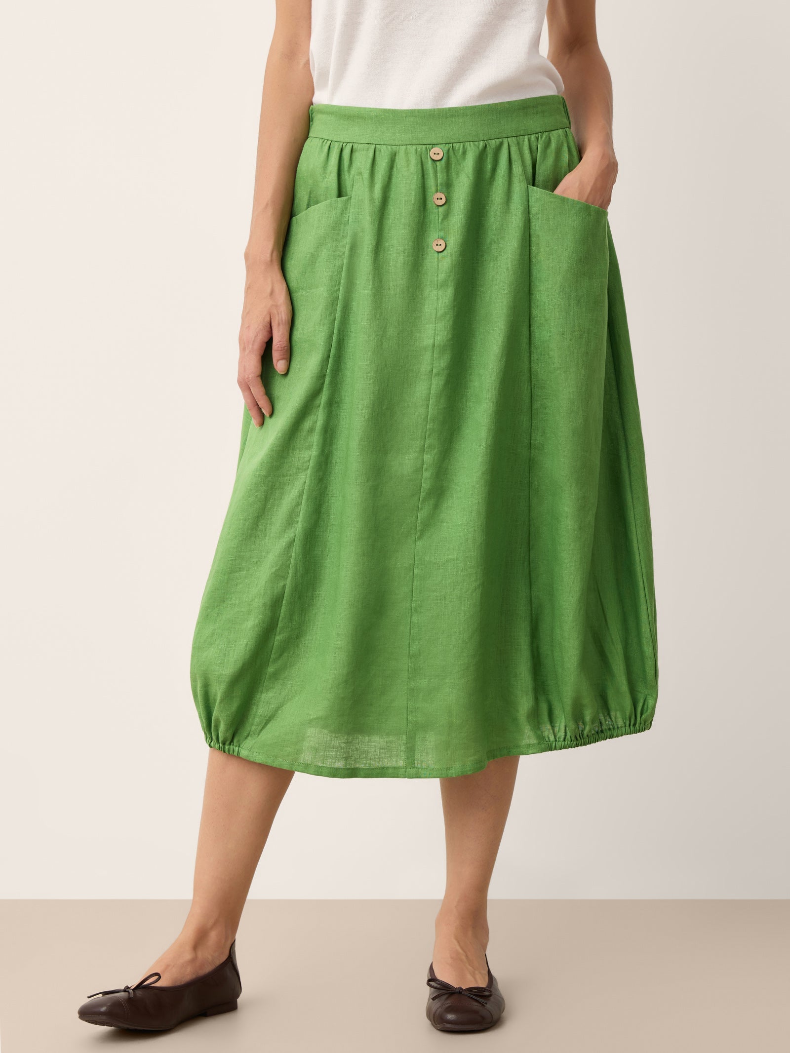 Linnen Bubble Rok Dames