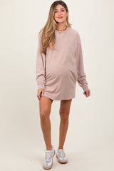 Oversize-Umstands-Minikleid im Sweatshirt-Stil mit langen Ärmeln