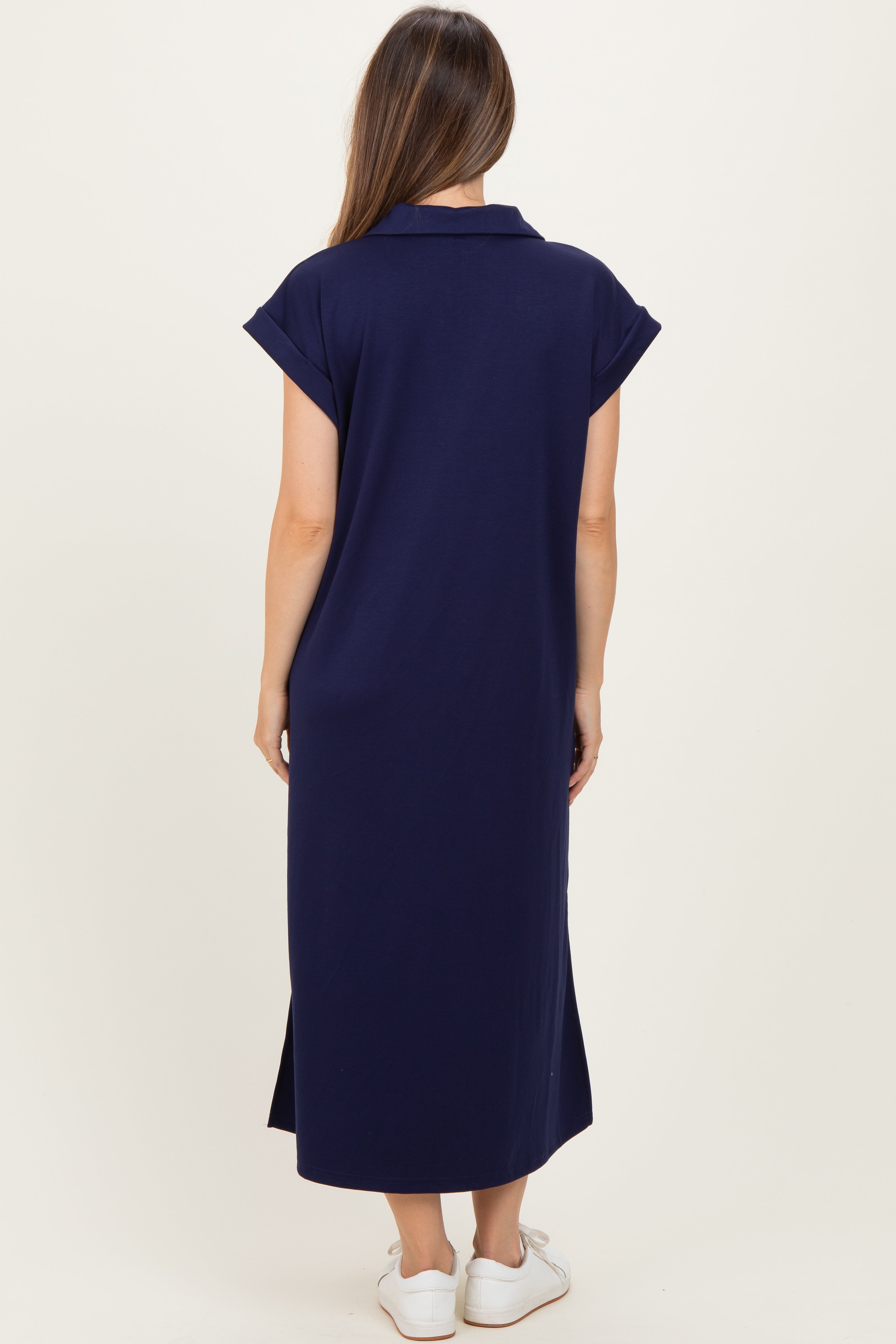 #Farbe_Marineblau mit Kragen, Oversized