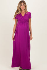 Drapiertes Umstands- und Still-Maxikleid