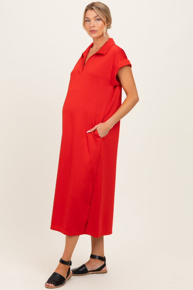 #Farbe_Tomatenrot mit Kragen, Oversized