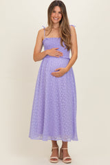 Umstands-Midikleid mit Schulterbindung