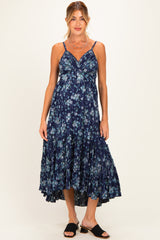 Umstands-Midikleid mit Blumenmuster, Lochstickerei und Volantsaum