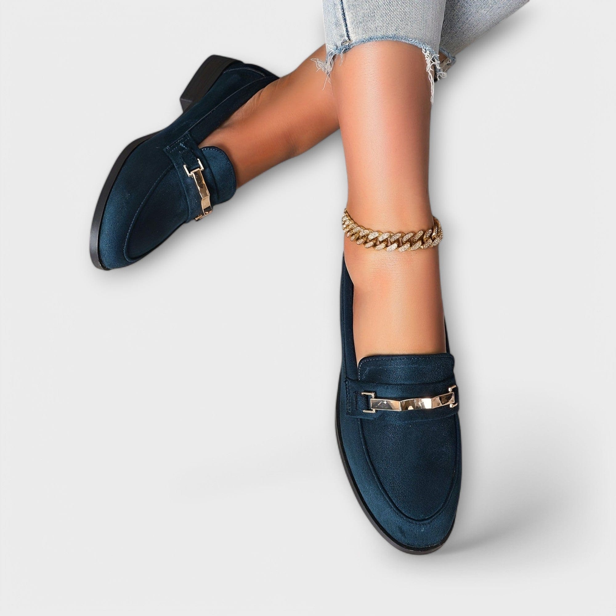 Wildleder-Mokassins Damen Fedra Lea, Weiche Slip-On